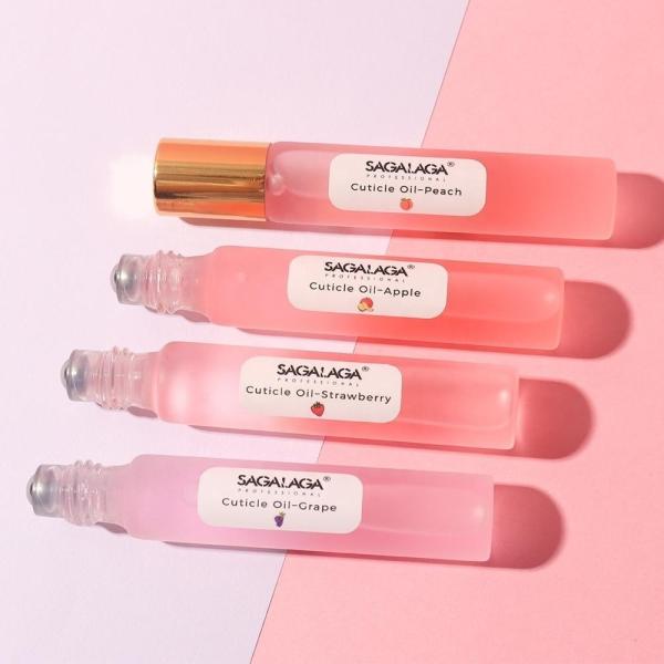 Bouteille à rouleaux de marque privée 10 ml Huile de cuticule pour ongles Revitalisant parfumé Huile de renforcement des ongles