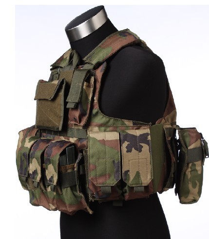 Military Airsoft Tactical Combat Vest , Durable Outdoor Tactical Molle Vest