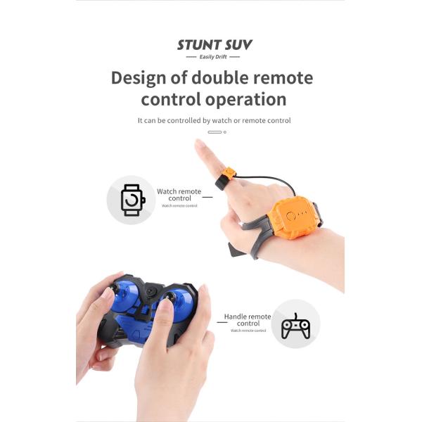 Watch Remote Control Deformation Off-Road Vehicle Drift Climbing Car with USB Cable