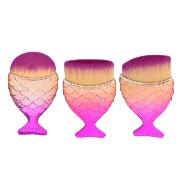 3 Pcs Custom Logo Cosmetics Brush Gradient Ramp Foundation Makeup Brush Set