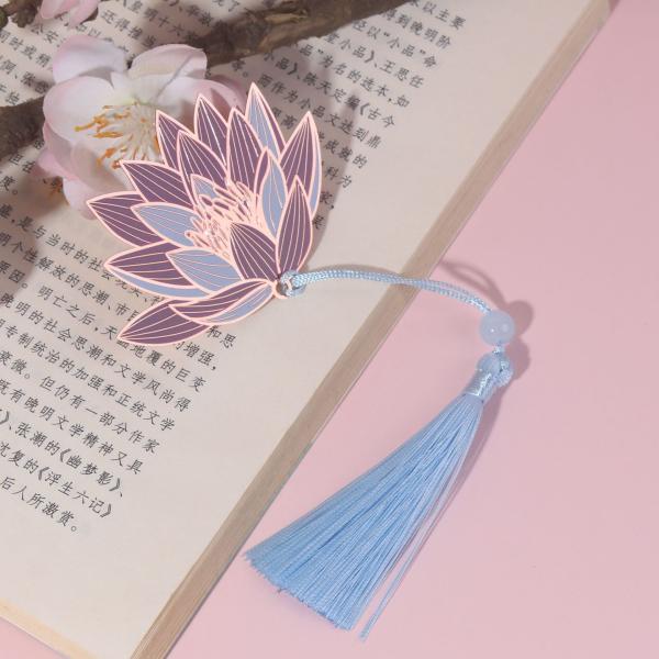 Customized Design UV Printing Gold Plated Metal Bookmark