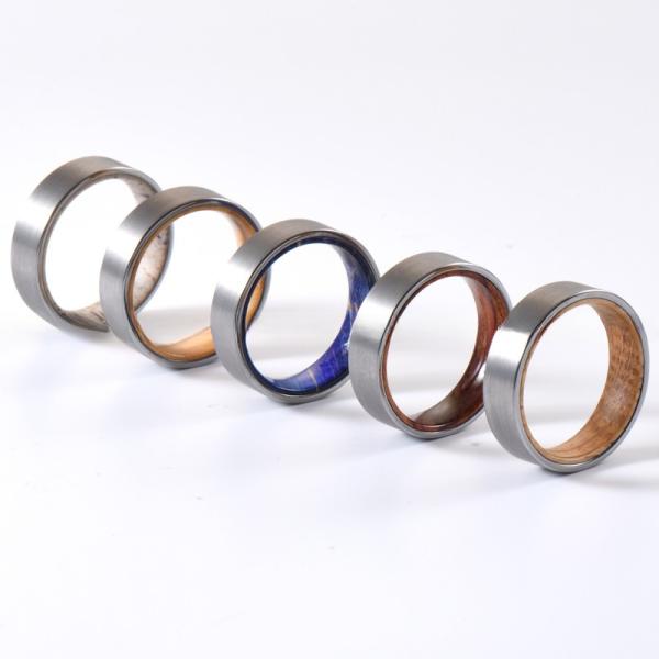 6 mm argentée brossée Tungstène bords plats avec bois d'olivier Ringe de mariage pour hommes femmes Confort Adapté et résistant aux rayures