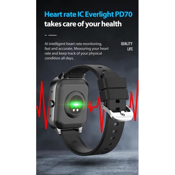 400mAh 240*240 Color Screen Fitness Tracker Smartwatch Touch Screen Heart Rate