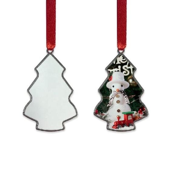 Blank Metal Sublimation Christmas Ornament Christmas Tree Hanging Decorations