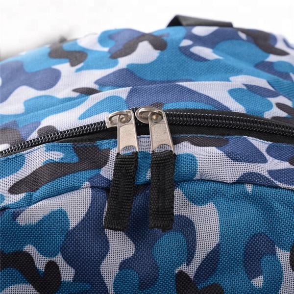 Camo Inventory School Laptop Backpack Stationery Outdoor Traveling Navy Blue