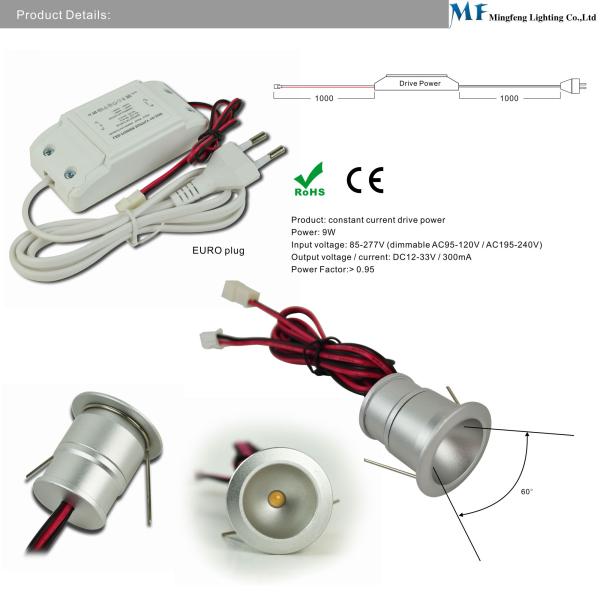 LED Mini Down Lamp 1W IP65 Ra80 DC3V/DC12V LED Mini Stars LED Downlight Lighting Kit