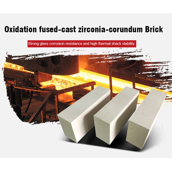 Sintered AZS Brick Zirconium Corundum Brick For Refractory Glass Melting Furnace