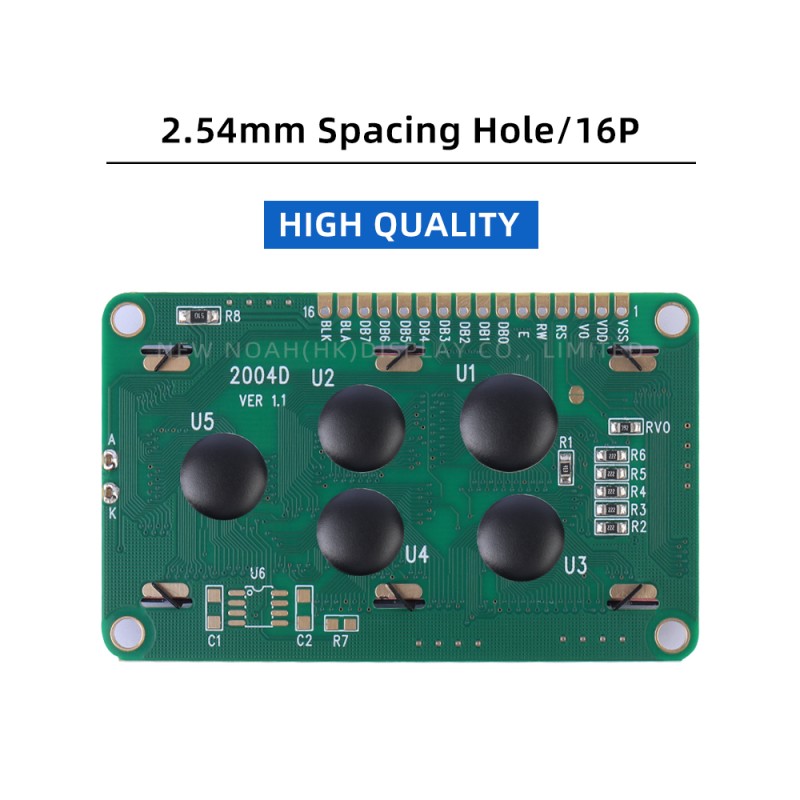 Cyrillic Yellow Green Film 2004D 4*20 Standard Universal Interface ST7066U High Quality LCD Screen