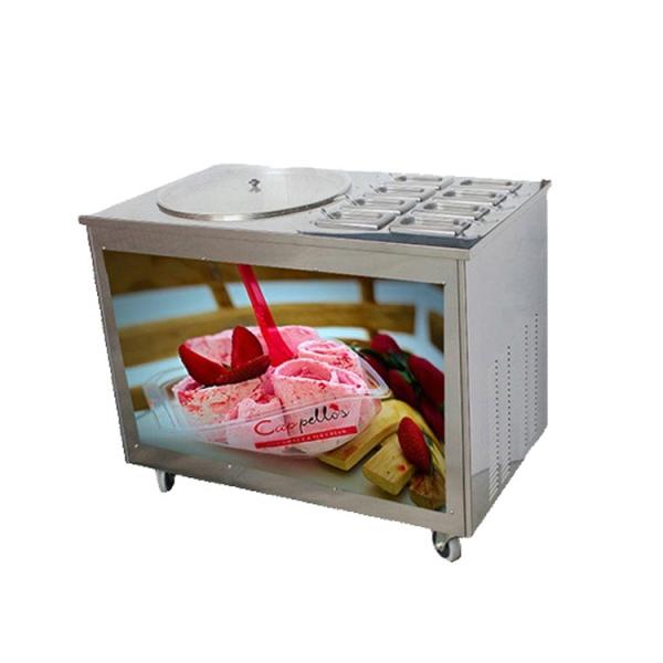 Commercial Use 8 Buckets Street Instant Ice Cream Roll Machine for Retail