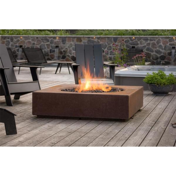 Таблица огня квадрата Corten портативного природного газа стальная для подогревателя задворк