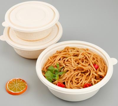 lancheira redonda Microwavable da fécula de milho de 600ml 800ml para da tomada o recipiente sempre
