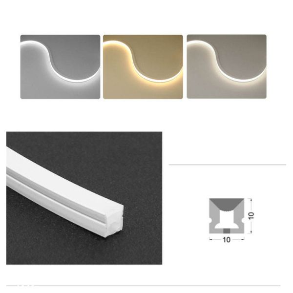 12V 24V RGB Neon Flex Warm White Recessed LED Silicone Tube 10m