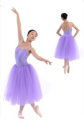 The adult professional performance long ballet tutu dress with 5 layers of high-quality tulle
