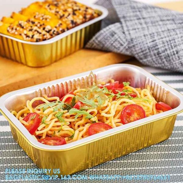 3500ml/7.5LB, Sturdy Aluminum Foil Pans With Lids For Cooking, Baking, Reheating, Freezer, Oven, Recyclable