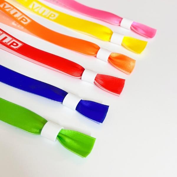 Customization Logo Polyester Woven Cloth Wristbands Concert Promotion Events Gift Adjustable Length
