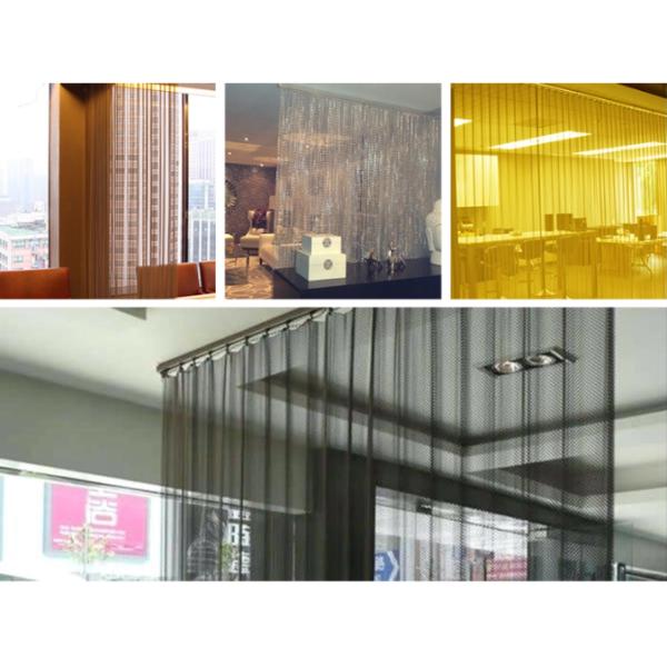 Flexible 0.8mm Dia Metal Coil Drapery For Ceiling