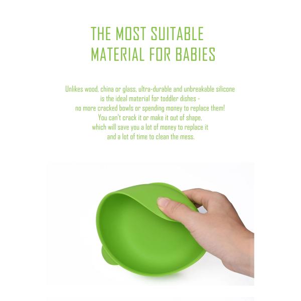 Food Degree Baby Silicone Food Bowl Suitable For Dishwasher FDA Approved