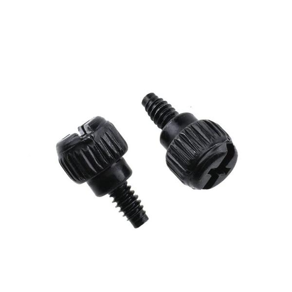 6-32 Parafusos para dedos de metal personalizados de zinco preto, para fixação e decoração em caixas de computador