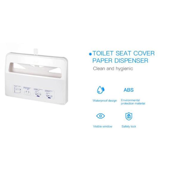 Wall Mounted Health Gards Toilet Seat Cover Dispenser White For Hand Cleaning