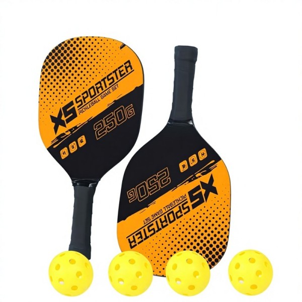 Lightweight Pickleball Paddle Set with Poplar Wood Core and 40-Hole Design for Training and Practice
