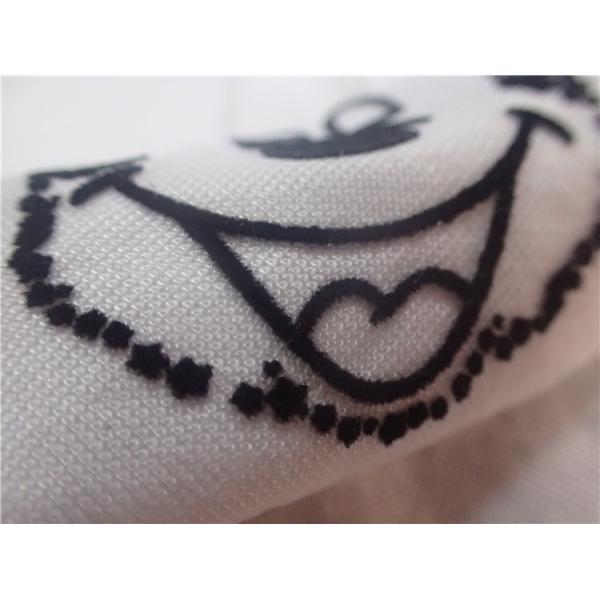 Short Plush Monochrome Flocking Heat Transfer Logo For Clothing Bright Blue Color