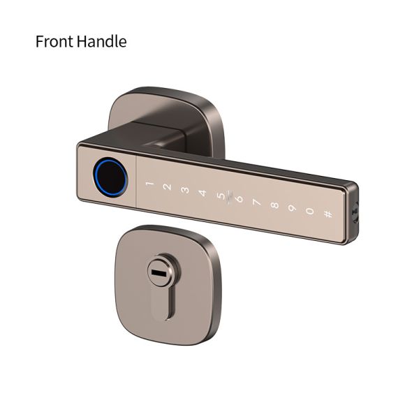 Tuya Smart Lock Fingerprint Electronic Keypad Entry Aluminum Alloy Royal Gold Color Durable Auto-locked Door Handle Smart