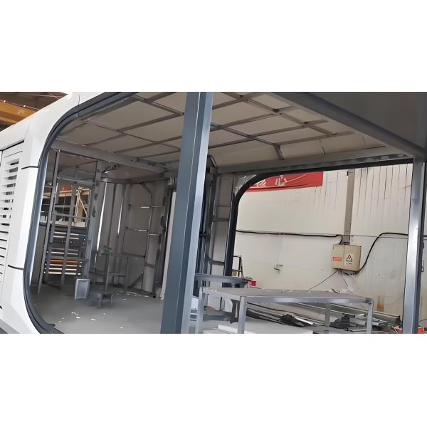 Light Steel Frame Space Capsule Home With Panoramic Balcony Outdoor Eco