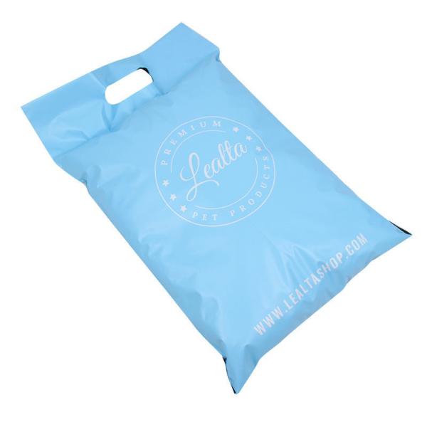 Soft Poly Mailer Bag Blue Thick Poly Mailers With Hand Length Handle