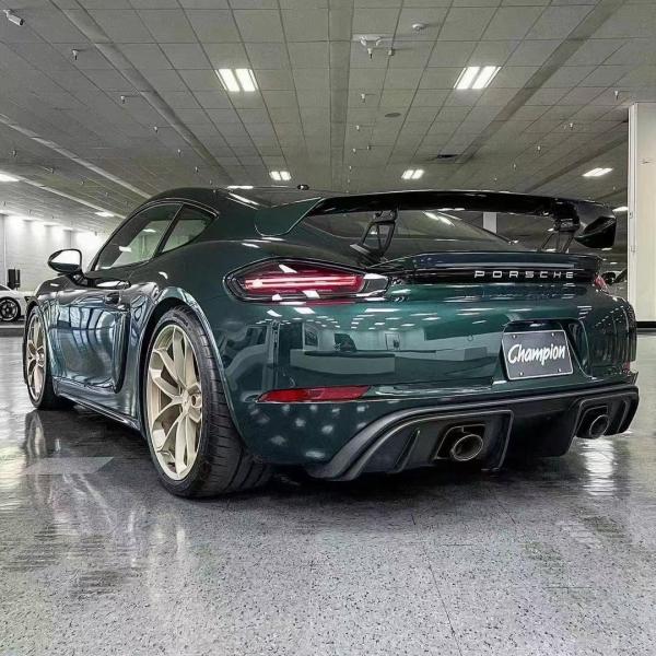 2022 Nuevos productos 987Cayman 981Boxster 718 Spoiler de fibra de carbono para Porsche 987 981 718 Ala de spoiler de fibra de carbono