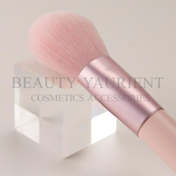 Pink PBT Hair Foundation Powder Makeup Brush Long Lasting 17.3cm