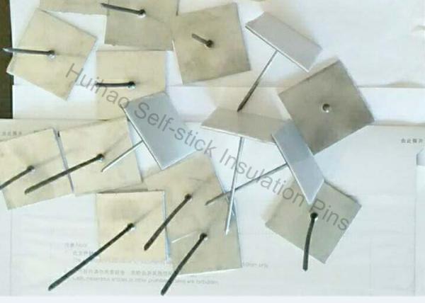 Zinc Coated Steel Self Adhesive Pins , Aluminum Insulation Spikes For Hvac System