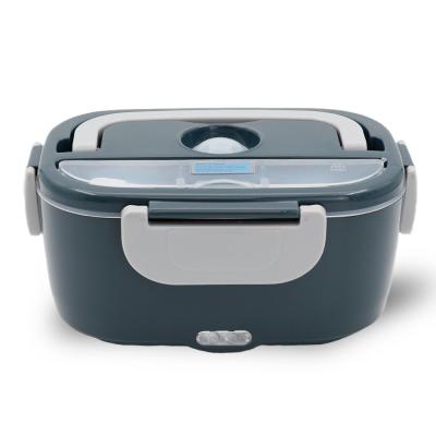 1.5L Portable Electric Lunch Box 60W Electric Heating Food Container Grey Green