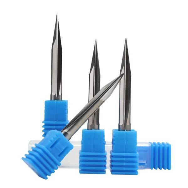 YingBa Solid Carbide Double Edge Straight Groove Sharp CNC Wood Bit with 15-30° Angle for Wood and EVA