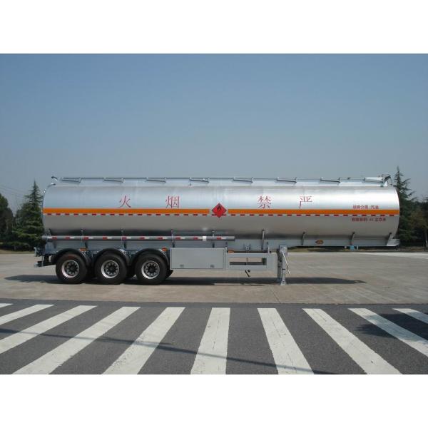 46000L Aluminum Alloy 3 Axles Diesel Oil Tank Trailer , Light Gasoline Trailer