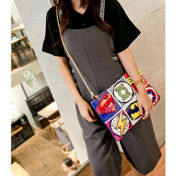 2016 new creative handmade embroidery exquisite fashion pu leather shoulder diagonal package tide Ms.