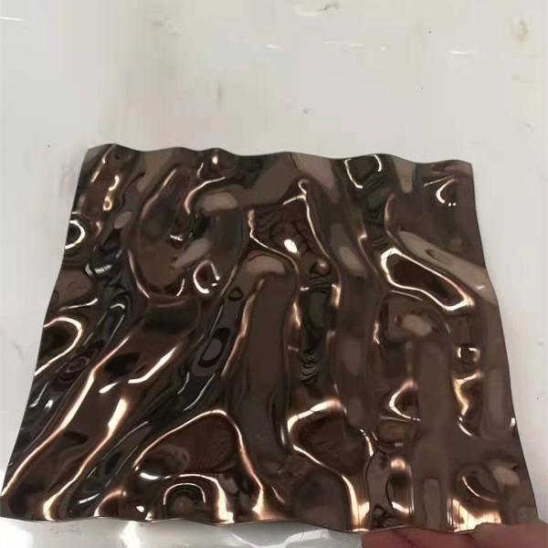 Decoration Water Wave Stainless SUS304 Steel Panel Sheet Silver Polished
