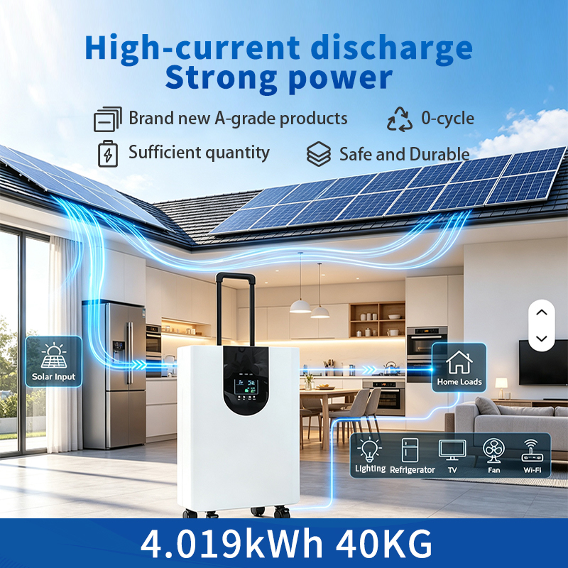 Ultra-Lightweight 3kW 4kWh LiFePO4 Portable Solar Generator Power Station for Home Camping Emergency Use