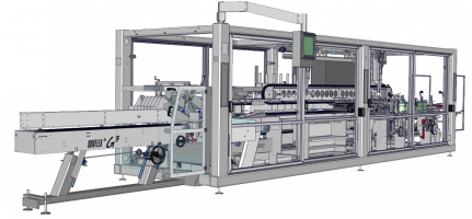 Compact Industrial Automatic Packaging Machine – Cans/Glass/PET Bottles 75-90ppm