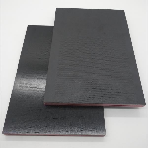 2/2/0.5mm Formica Laminate Black Color Microperforated Wooden Sound Absorbing Acoustic Panels