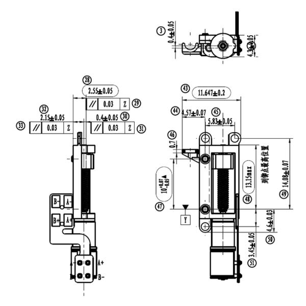 5V 5mm Diameter Micro Linear Stepper Motor With Gearbox