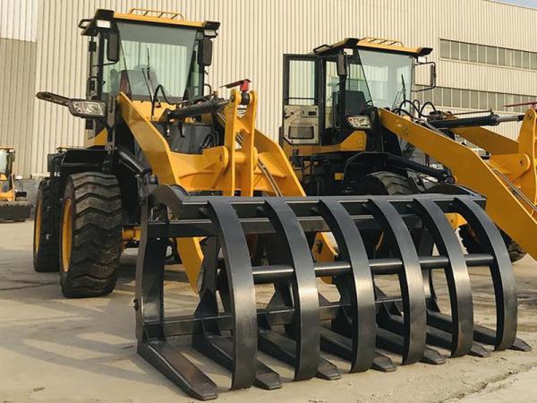 China Famous Brand ET920 Front Wheel Loader With Hay Fork Grass Loader With Grapple