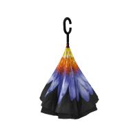 Couche inverse étroite de manuel la double a inversé le parapluie, parapluie inversé par poignée de C