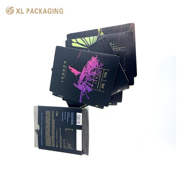 Caixa de presente de papel dobrável de chocolate de casamento embalagem logotipo impresso em relevo grau alimentar