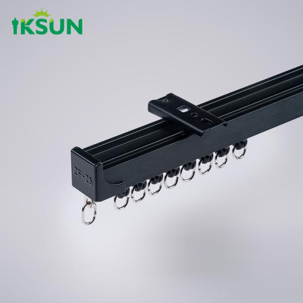 Smooth Sliding Aluminum Easy Assembled Curtain Rail Screwfix Wall Curtain Track For Hotel