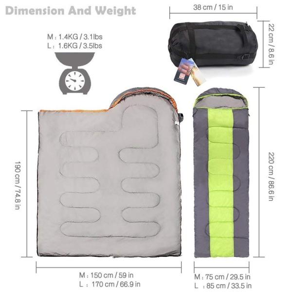 Envelope Style 210T plaid Military Sleeping Bag