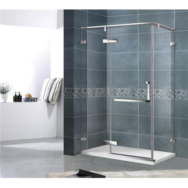 Economic 8MM Single Door Shower Enclosure With Stainless Steel Support Bar and Accessories