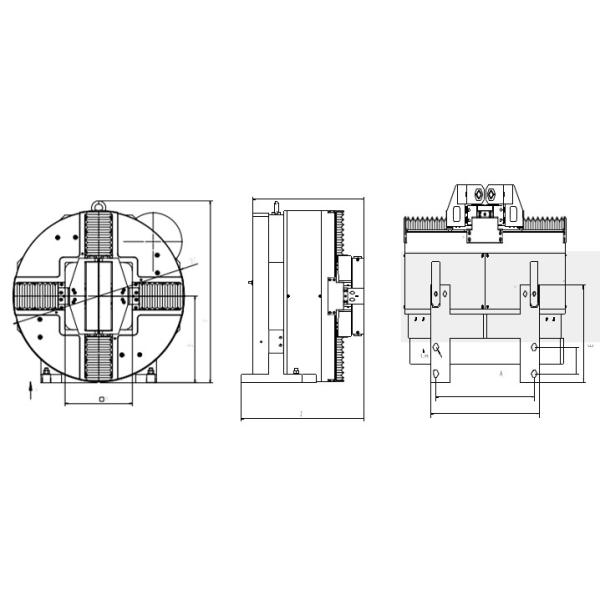 Beut Пневматическая мощность Чак CNC вращающийся Чак для челюстей Лазерная резка труб