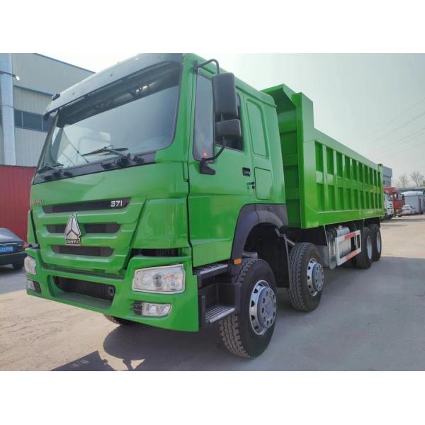 12 колес Зеленый цвет Sinotruk HOWO 8*4 Дамп-грузовик Подержанная шина грузовика 12.00r20