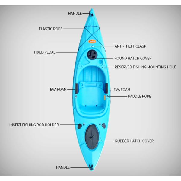One Person Solo Sit In Kayak 300 Lb Weight Capacity Plastic Youth Small Boat