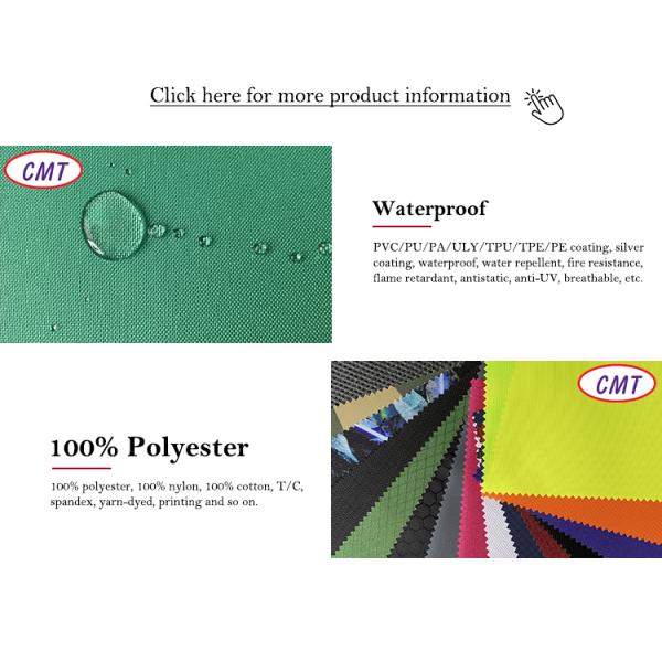 210D Lightweight Full Blackout Flame Retardant Fabric for Shelter Tent Customized Color